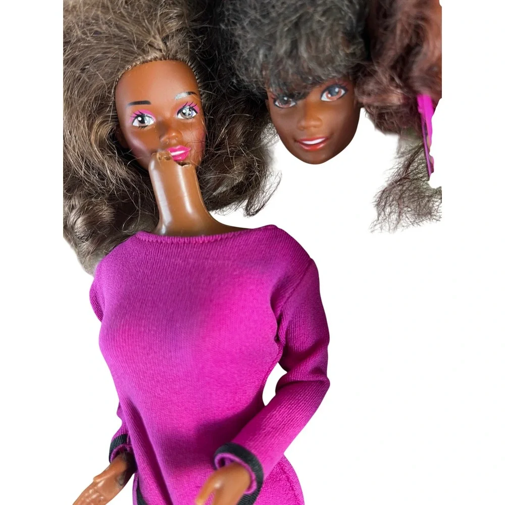 Vintage Barbie Christie Doll Lot Parts Repair 90s Black Dolls Clothes Jumpsuit